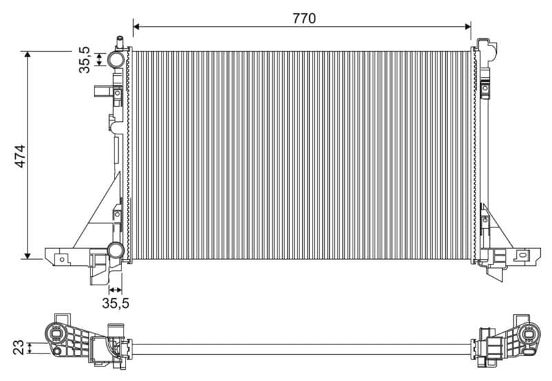 Radiator, racire motor VALEO 701952