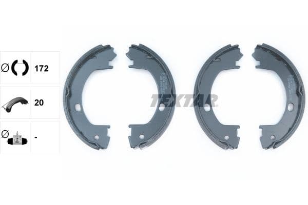 Set saboti frana, frana de mana TEXTAR 91071900