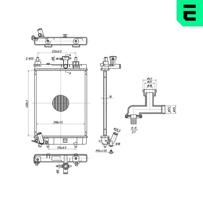 Radiator, racire motor ERA 673558