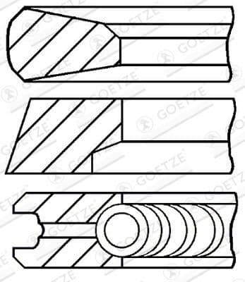 Set segmenti piston GOETZE 08-420900-00