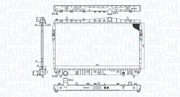 Radiator, racire motor MAGNETI MARELLI 350213197600