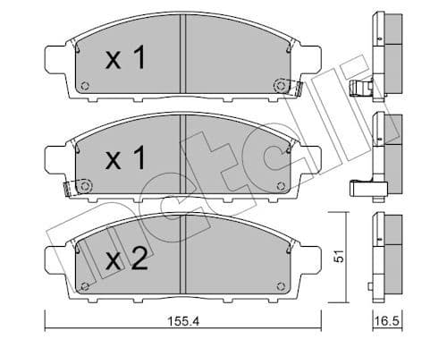 set placute frana,frana disc METELLI 22-0791-0
