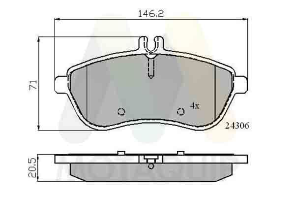 set placute frana,frana disc MOTAQUIP LVXL1423