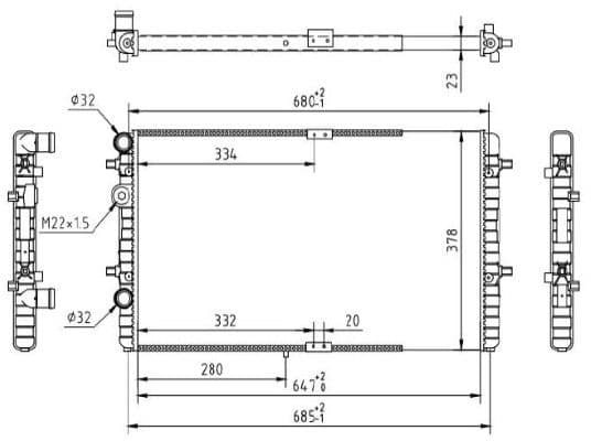 Radiator, racire motor MTR 13054585