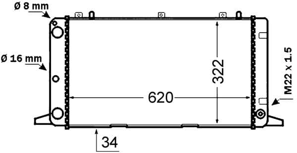 Radiator, racire motor MAHLE BEHR CR 1415 000S