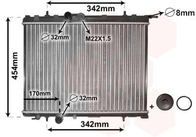 Radiator, racire motor VAN WEZEL 40002189