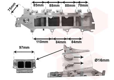 Intercooler, compresor VAN WEZEL 58004376