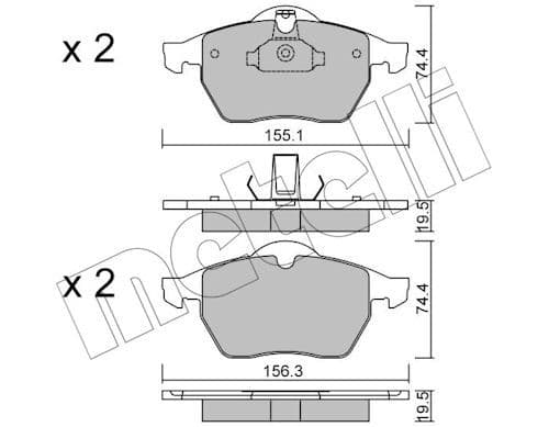 set placute frana,frana disc METELLI 22-0118-0