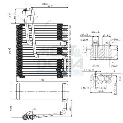 Evaporator, aer conditionat MEAT & DORIA 997049