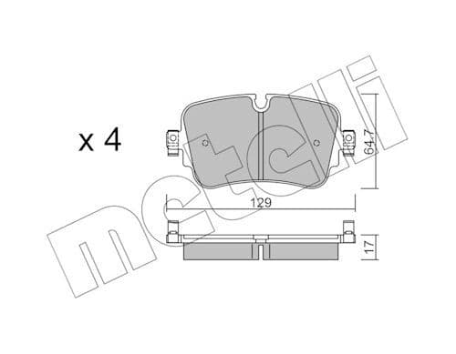 set placute frana,frana disc METELLI 22-1130-0