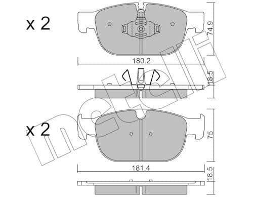 set placute frana,frana disc METELLI 22-1120-0
