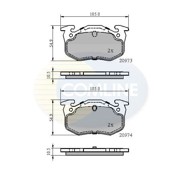 set placute frana,frana disc COMLINE CBP0522