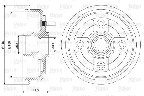 Tambur frana VALEO 237052