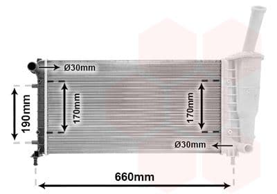 Radiator, racire motor VAN WEZEL 17002290