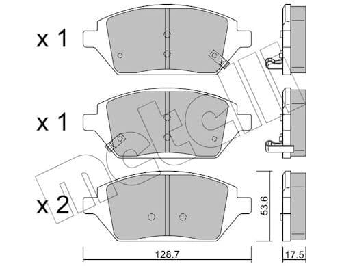 set placute frana,frana disc METELLI 22-1211-0