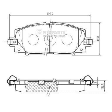set placute frana,frana disc NIPPARTS N3602148