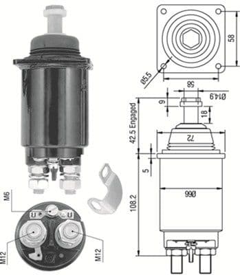 Solenoid, electromotor MAGNETI MARELLI 940113050312