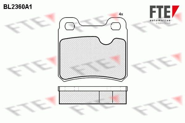 set placute frana,frana disc FTE 9010710