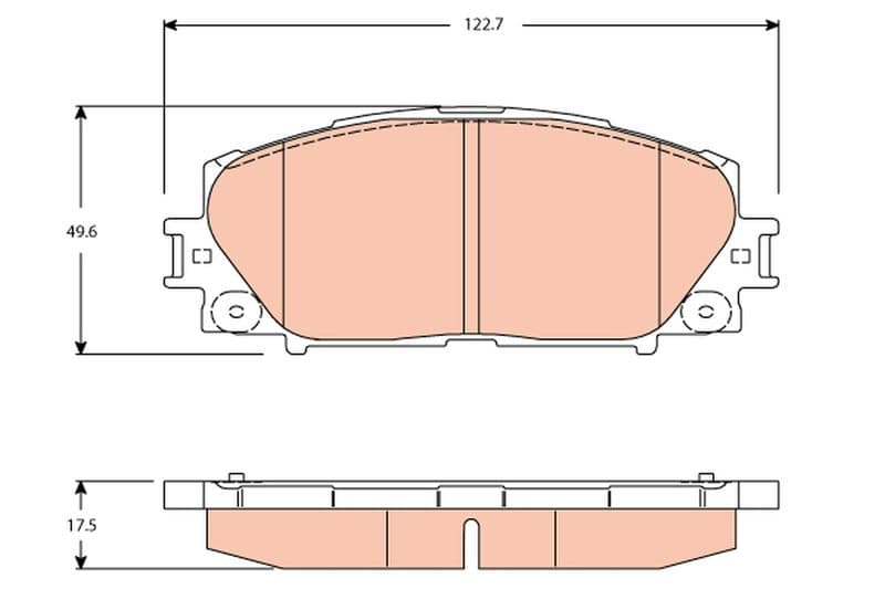 set placute frana,frana disc TRW GDB3459