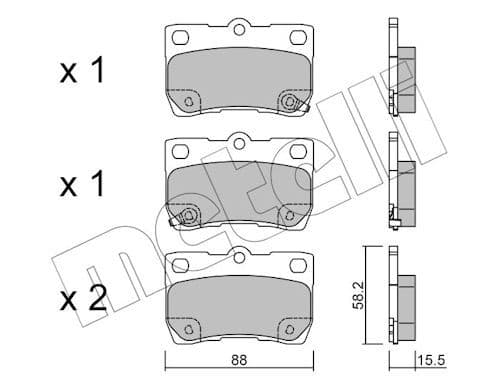 set placute frana,frana disc METELLI 22-0761-0