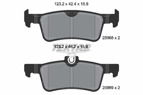 set placute frana,frana disc TEXTAR Q+ 2596801