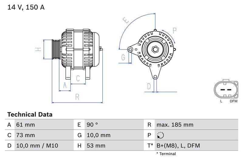 Generator / Alternator BOSCH 0 986 048 921