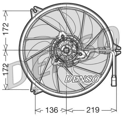 Ventilator, radiator DENSO DER21007