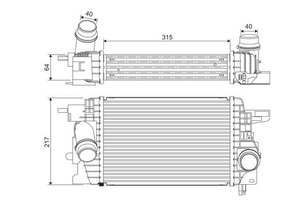 Intercooler, compresor VALEO 818399