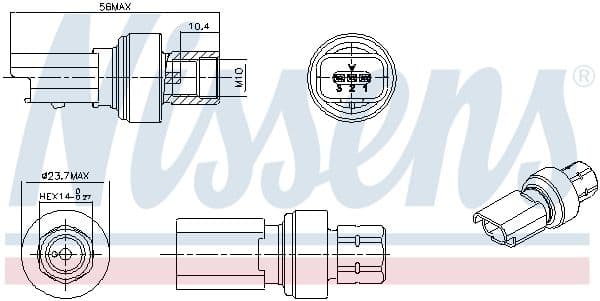 Comutator presiune, aer conditionat NISSENS 301136