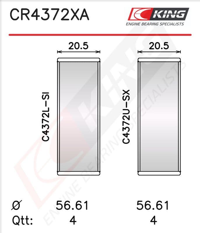 Cuzinet bielă KING CR4372XA0.75