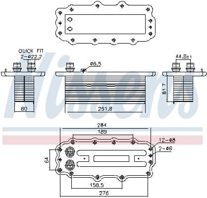 Intercooler, compresor NISSENS 961295