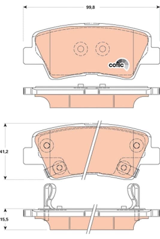 set placute frana,frana disc TRW COTEC GDB3494