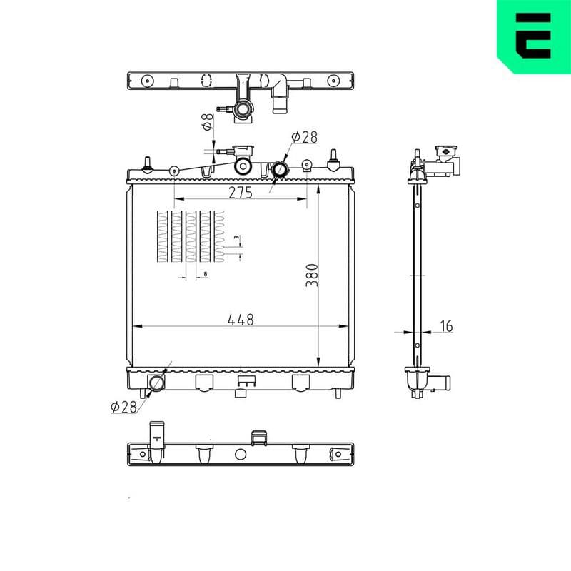 Radiator, racire motor ERA 673571
