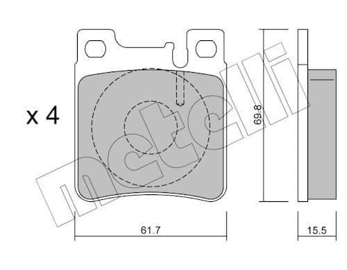 set placute frana,frana disc METELLI 22-0567-0