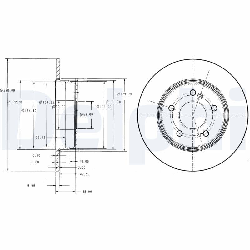 Disc frana DELPHI BG3326C