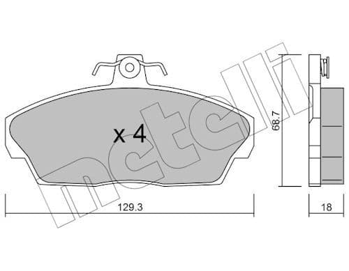 set placute frana,frana disc METELLI 22-0174-1