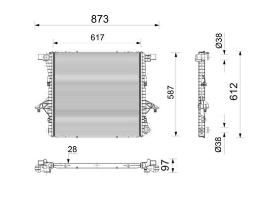 Radiator, racire motor MAHLE BEHR *** PREMIUM LINE *** CR 2814 000P