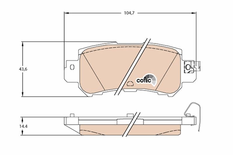 set placute frana,frana disc TRW COTEC GDB3539