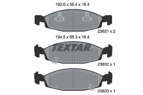 set placute frana,frana disc TEXTAR Q+ 2363101