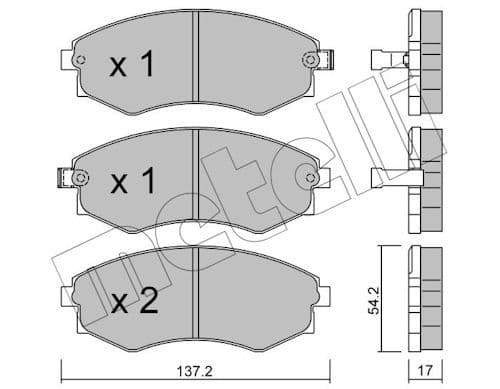 set placute frana,frana disc METELLI 22-0188-0
