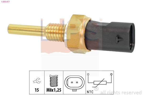senzor,temperatura lichid de racire EPS Made in Italy - OE Equivalent 1.830.417
