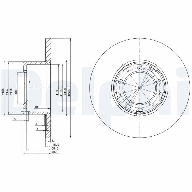 Disc frana DELPHI BG2265