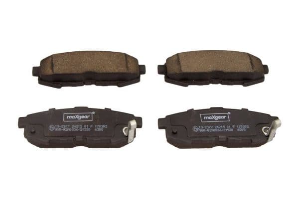 set placute frana,frana disc MAXGEAR 19-2977
