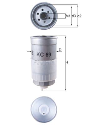 filtru combustibil MAHLE KC 69
