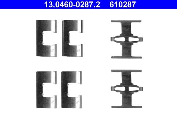 Set accesorii, placute frana ATE 13.0460-0287.2