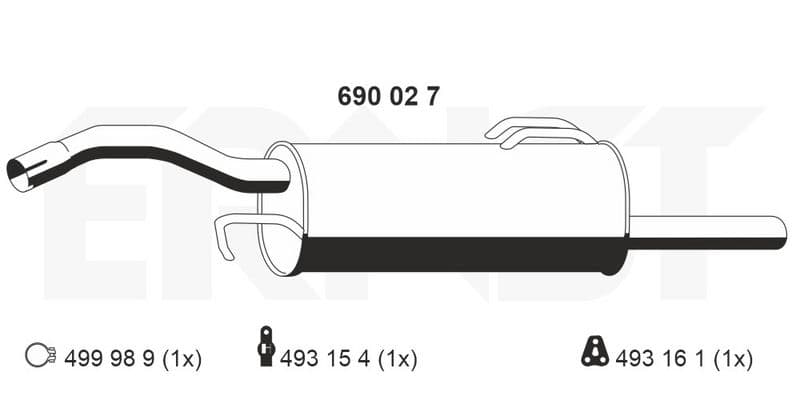 Toba esapament finala ERNST 690027