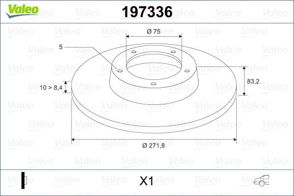Disc frana VALEO 197336
