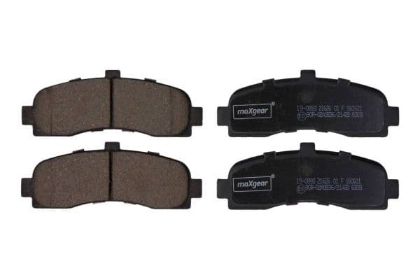 set placute frana,frana disc MAXGEAR 19-0893