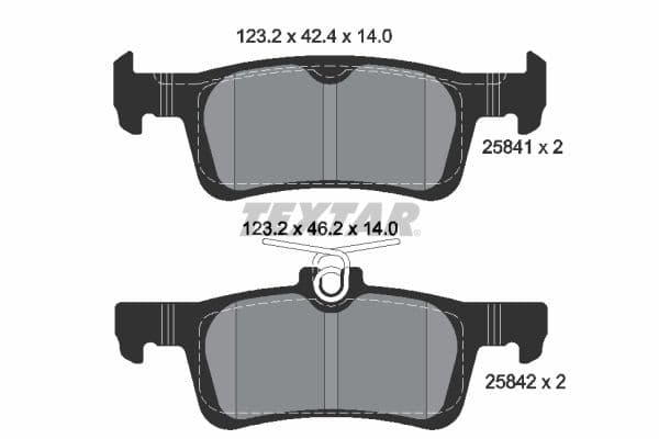 set placute frana,frana disc TEXTAR Q+ 2584104