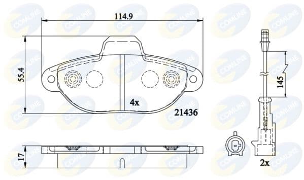 set placute frana,frana disc COMLINE CBP22200